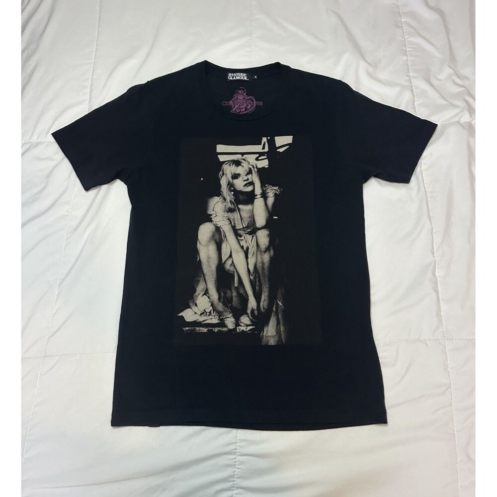 Hysteric Glamour Courtney Love Unisex T Shirt Size S Graphic Black RARE Y2K VTG